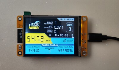 **NEUHEIT 2025 BLACK EDITION** BITCOIN WLAN NERDMINER 2,8'' TOUCHSCREEN 1,5 WATT!