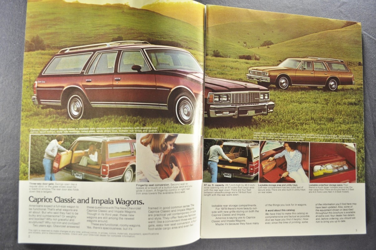 1979 Chevrolet Station Wagon Brochure Caprice Impala Malibu