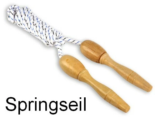TEAMSPORTBEDARF.DE modernes Springseil Skipping Rope Hüpfseil Sprungseil - mit Holzgriffen