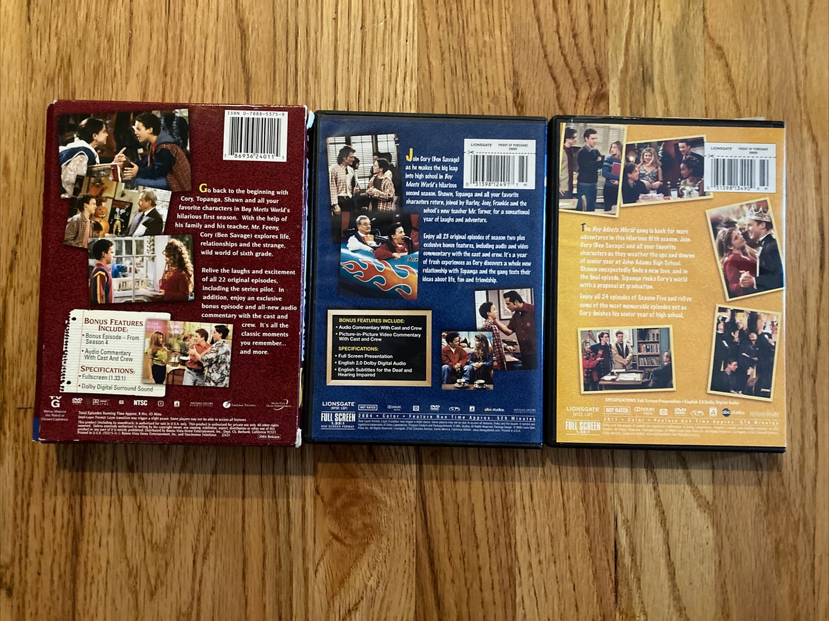 Boy Meets World DVD Lot - Season 1 2 5 | eBay