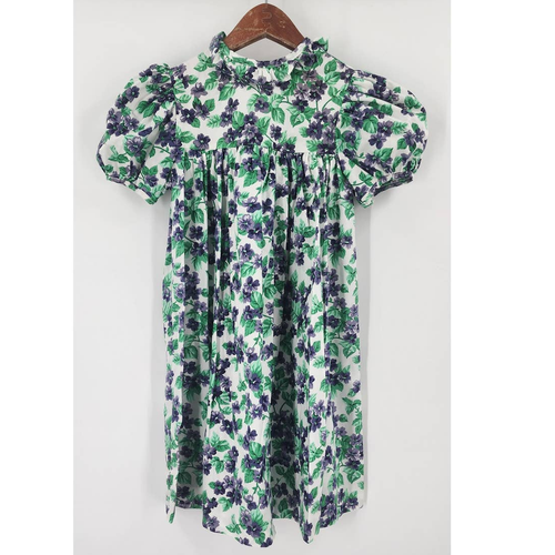 Girls Vintage Floral Dress Size 6 Made In USA A Time To Remember 100% Cotton