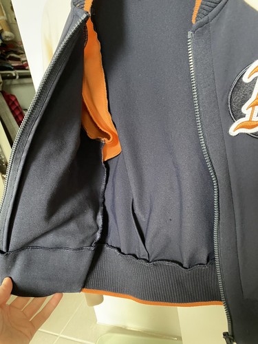 Adidas boys toddlers varsity VRCT jacket letter A blue brown beige size 7-8 - Picture 7 of 10