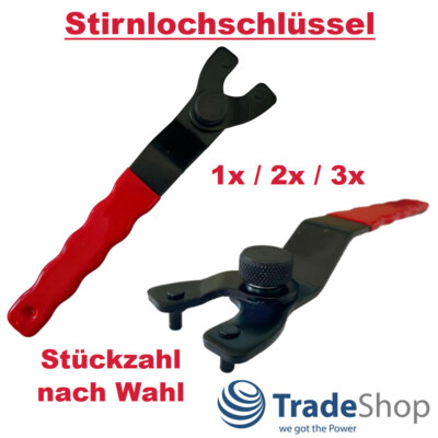 1x/2x/3x Winkelschleifer Stirnlochschlüssel, Pins 10 - 40mm verstellbar, Flex