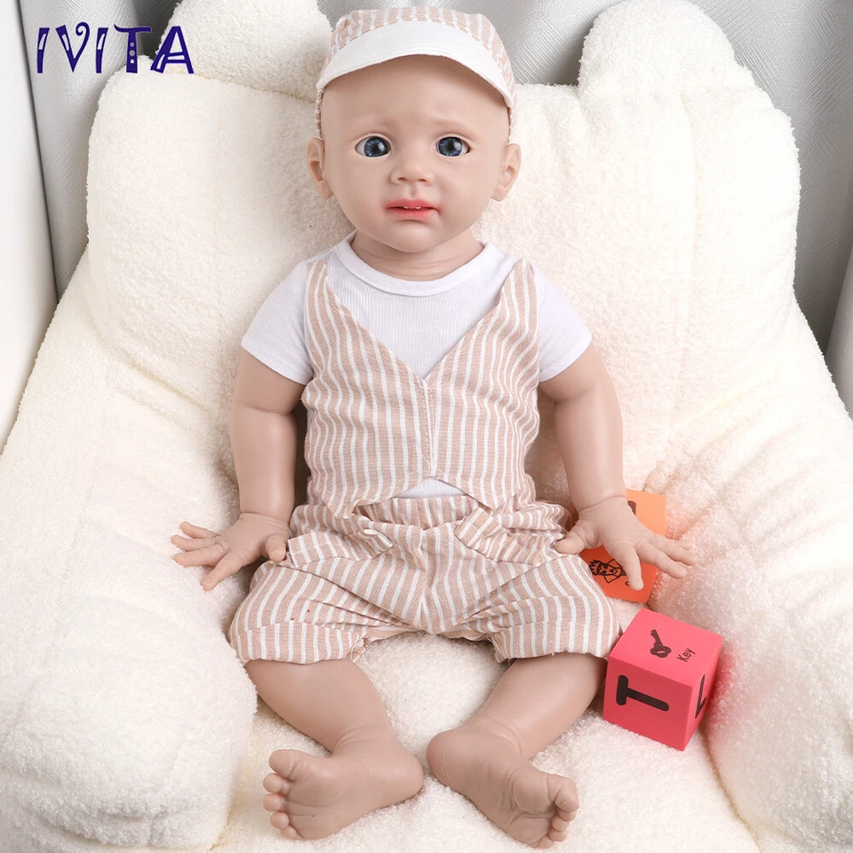 IVITA 20" Handgemachte Puppen Silikon Rebornpuppen Baby Junge Silicone Doll - Bild 2 von 4