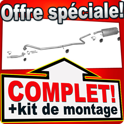 Ligne D'échappement Complète Pour Mazda 2 1.4 TDCi - Kit Montage Inclus
