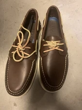 Sperry Mens Authentic Original Leather Boat Shoe - Classic Brown Size 9.5