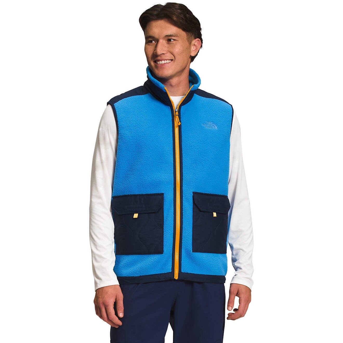 NORTH FACE MENS ROYAL ARCH VEST, BLUE/NAVY, NWT $150, SMALL