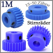 Blau Nylon Zahnrad Stirnräder 1 Mod 15~50 Zähne Mit Schritt Kunststoff Zahnräder