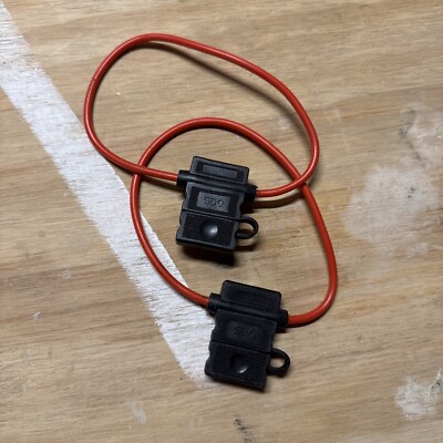 2 PACK 10 GAUGE ATC IN-LINE FUSE HOLDER 100% OFC COPPER WIRE CABLE WATERPROOF US