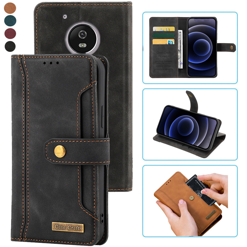 For Motorola Moto G5 Notebook Style Card Case,Leather Magnetic 