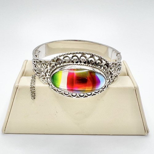 Pulsera De Colección Whiting & Davis Mesh Co Multicolor Piedra Tono Plateado - Imagen 7 de 14