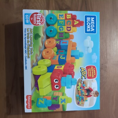 MEGA BLOKS Fisher-Price ABC Building Blocks Train 60 Pieces