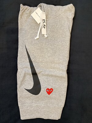 Nike x PLAY Comme des Garçons Medium Grey Hoodie