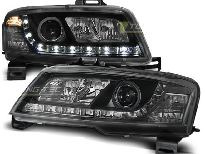 Feux phares Fiat Stilo 01-08 Daylight LED noirs pour remplacement d'origine