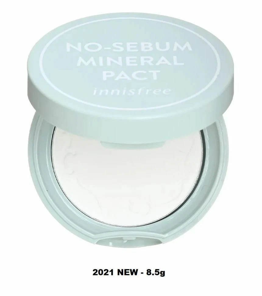 INNISFREE No Sebum Mineral Pact 8.5g Oil Control 2021 RENEWED UK Seller