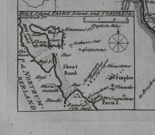 Original antique map, WALES, RADNORSHIRE, HOLY ISLAND, LINDISFARNE, Rocque, 1769 - Picture 3 of 3