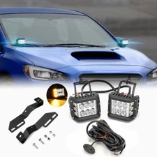 4'' Amber Side Strobe Light Mount Kit For Subaru 12-16 Impreza , 15-20 WRX & STI