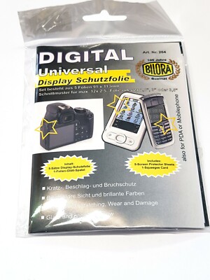 1 x Bilora Universal Display Schutzfolien 91 x 113 mm insg. 15 Stück »204« Neu