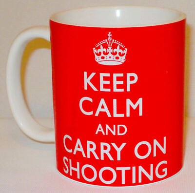 Keep Calm & Carry On Schießbecher personalisierbar tolles Tongewehr Schütze Geschenk