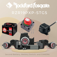 Rockford Fosgate Rzr19pxp-stg5 Speaker Upgrade+ Battery+ Battery Switch+ Camera