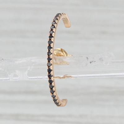 New Nina Wynn SINGLE Suspender 0.13ctw Black Diamond Earring 16k-18k Yellow Gold
