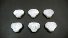 Normal size guitar button only for Grover Machine Head White plastic 6p FR07W