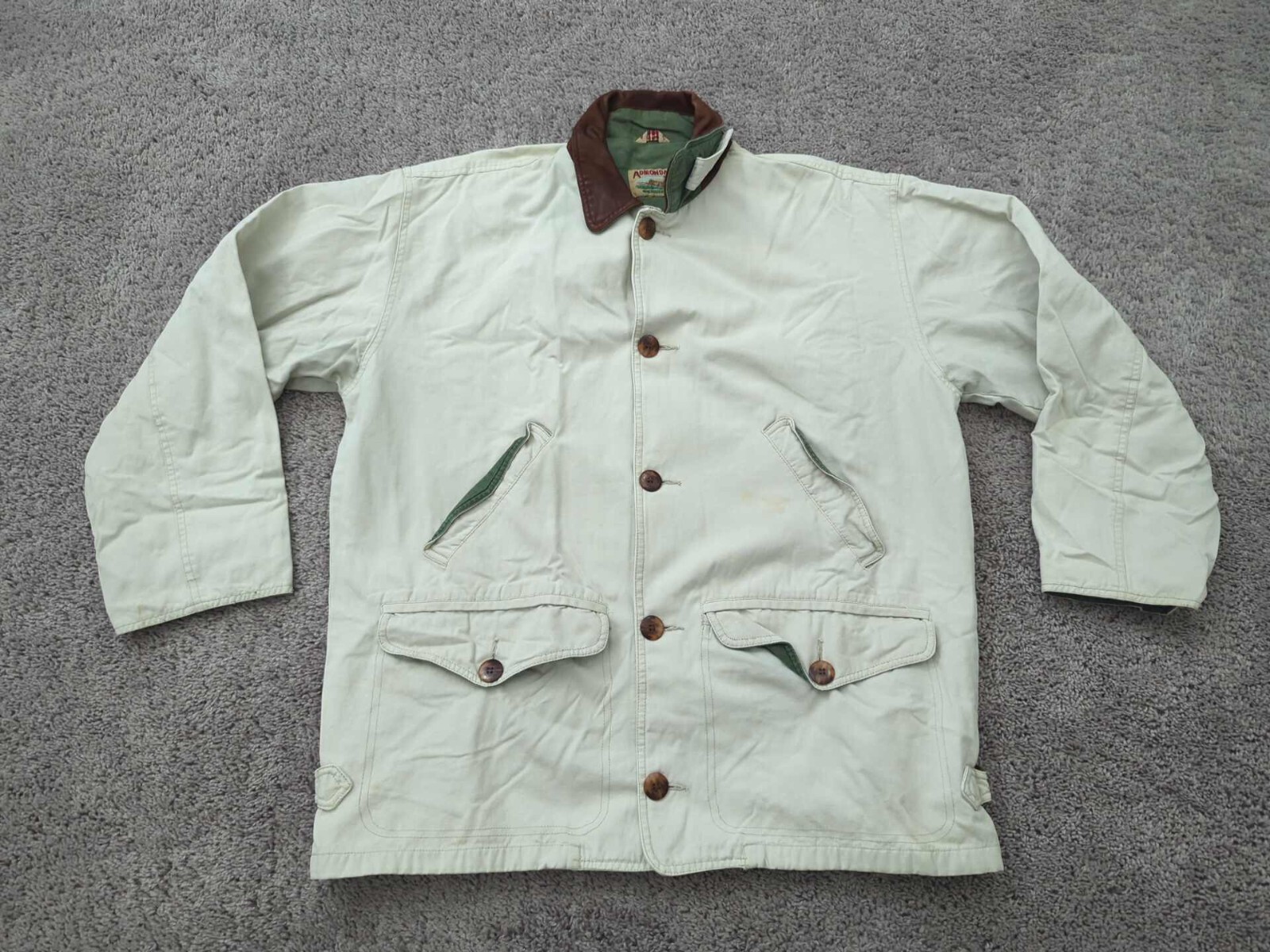 FILA Giacca da campo vintage Adirondack by Savile Row uomo XL avorio made in Philippines