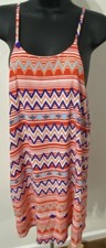 Grievergate Womens Strappy Dress Chevron Multicolor Lined