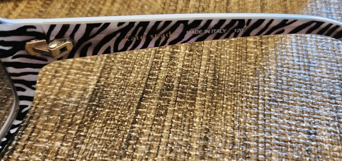 KATE SPADE VINTAGE ZEBRA WHITE SUNGLASSES 120 VITA/S 0TS1  display picture 2