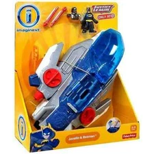 IMAGINEXT FISHER PRICE JUSTICE LEAGUE JAVELIN & BATMAN ACTION FIGURE SET *NEW