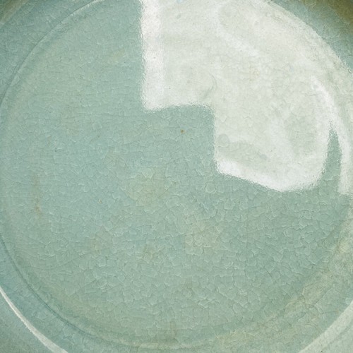 7.7" Old Porcelain Song dynasty ru kiln museum mark cyan Ice crack Brush Washer - Picture 3 of 9