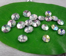 steeple faceted 8 comer AB Acrylic Crystal sharp end sew on Rhinestone applique
