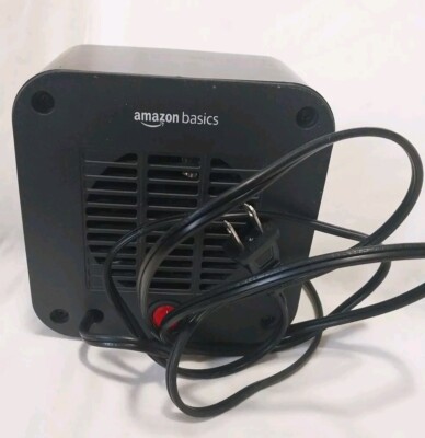 AmazonBasics DQ1722D 500W Ceramic Small Space Personal Mini Heater Black