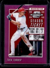 2019 Chronicles Trea Turner Contenders Optic Pink Prizm  #10 /25 Free Shipping
