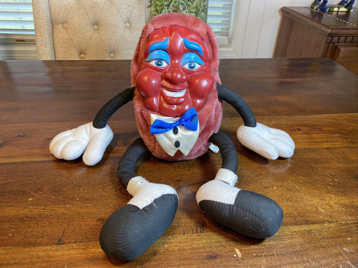 Vintage 1980's California Raisin 15” Plush w Vinyl Face! RARE