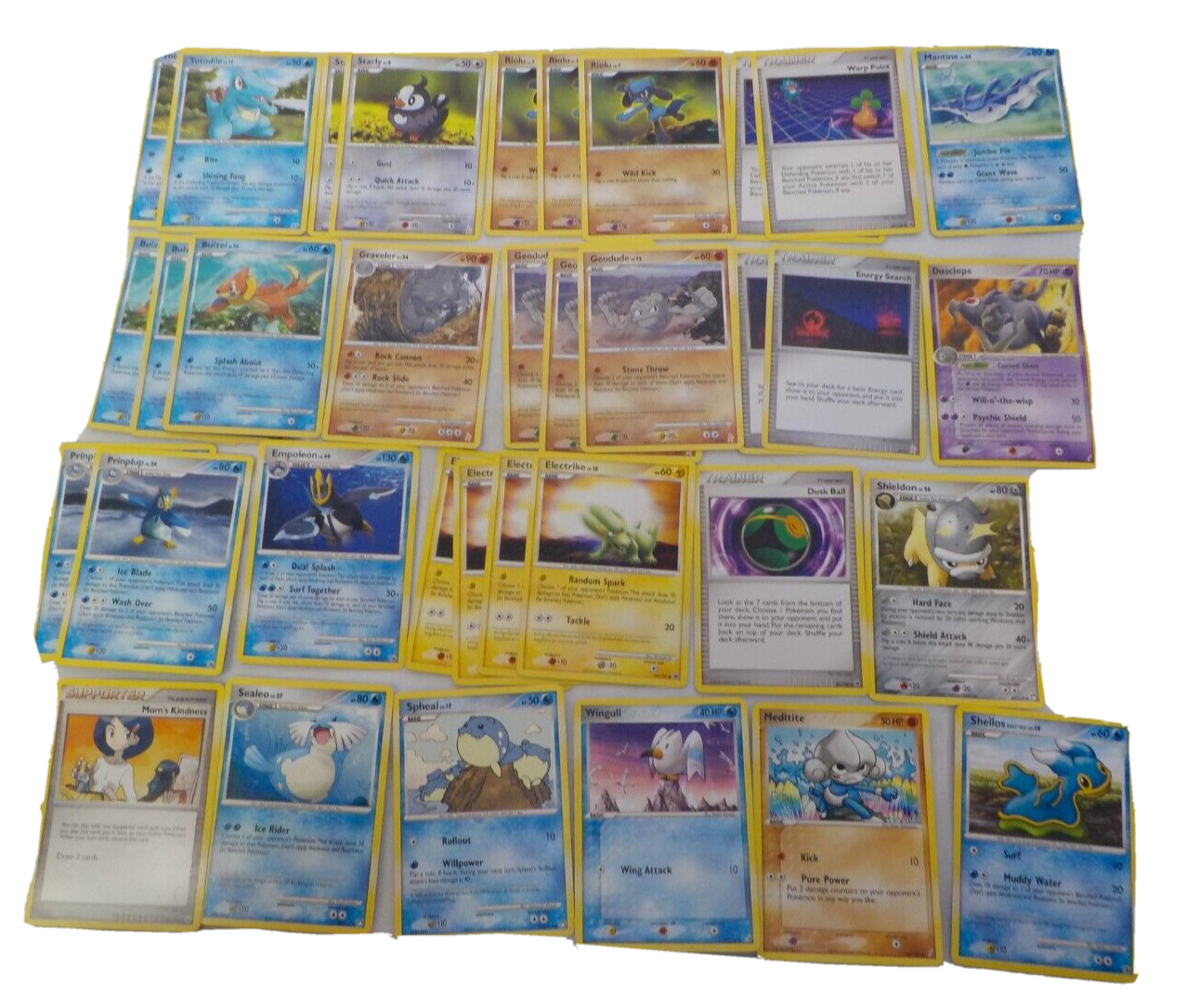 Pokemon 34 Card lot , shellos ,spheal ,shieldon ,dusclops ,geodude ,graveler ...