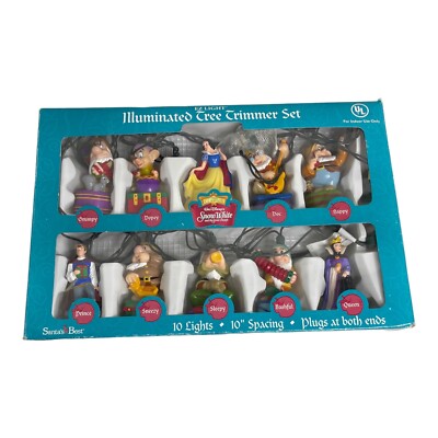 Disney Snow White 7 Dwarfs Prince Evil Queen Christmas Tree String Light Covers