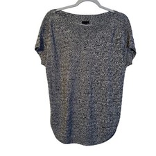 Talbots Gray Knit Short Sleeve Tunic Top Wome...