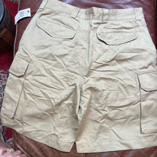 New Nautica Explorer Cargo 32 Mens Loose Fit Plain Front Shorts NWT $49.50 Beige - Picture 7 of 9