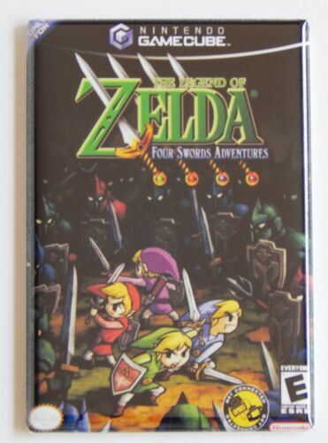 Legend of Zelda Four Swords FRIDGE MAGNET video game box - Afbeelding 1 van 3
