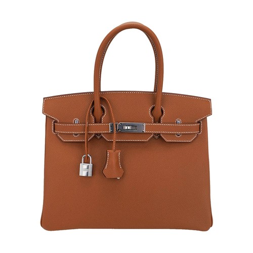 Hermes Birkin 35 Orange Clemence Palladium Hardware Handbag