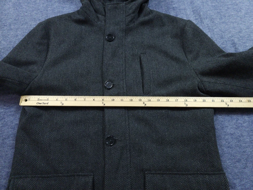 21 男式洛杉矶人字形连帽外套夹克,尺寸 M,黑色 — 第 4/4 张图片