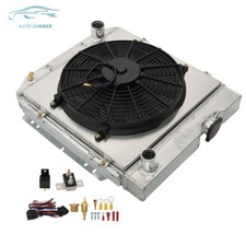 Aluminum Radiator 3 Rowshroud Fan Relay For Mustang Ford 1965-66 Falcon 1960-65