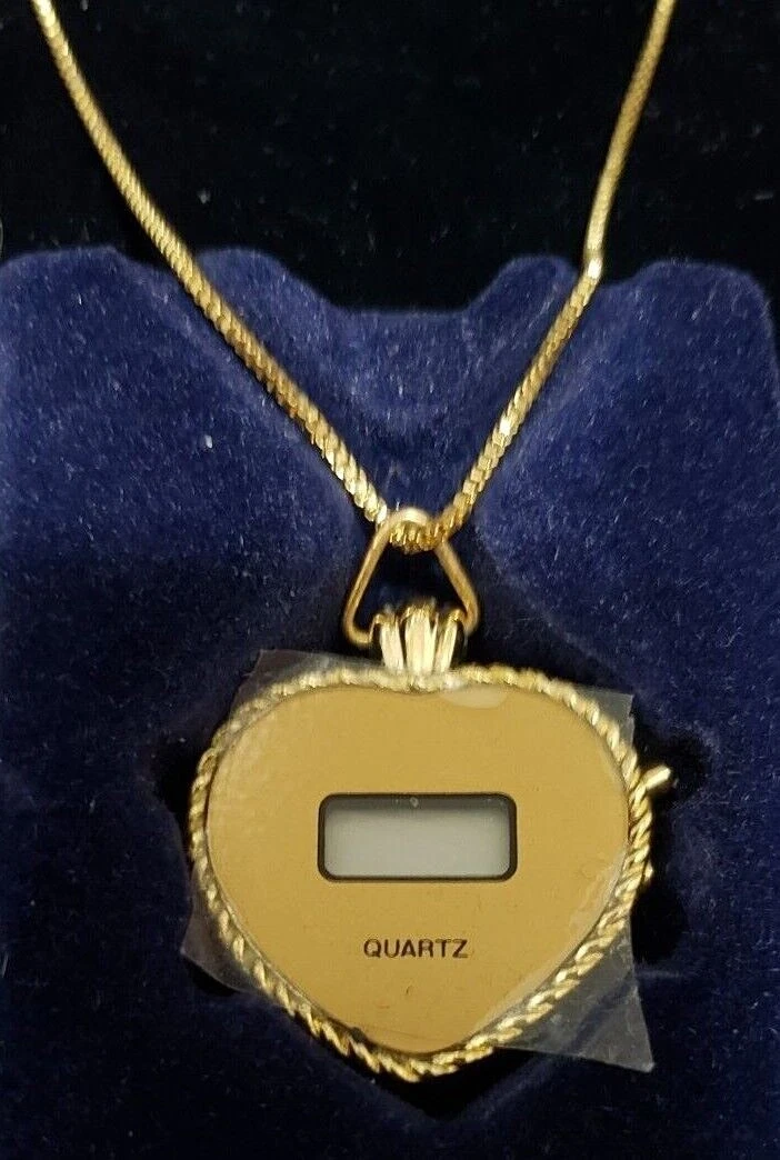 Ronte Vintage 1980 Heart Pendant Digital Watch 24