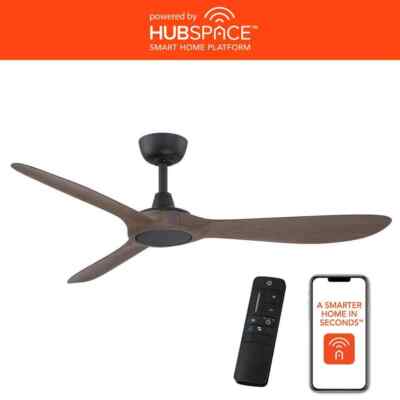 Home Decorators Collection Tager 52 in. Smart Indoor/Outdoor Matte Black