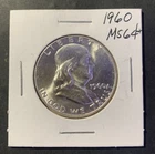 1960 US Franklin Silver Half dollar old US coin  choice uncirculated
