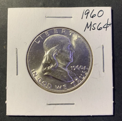 1960 US Franklin Silver Half dollar old US coin  choice uncirculated