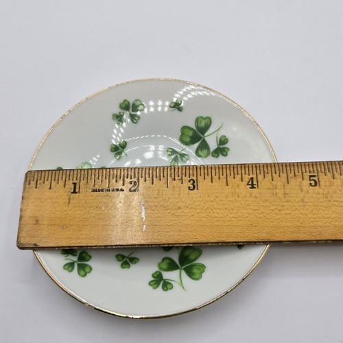 Vintage Irish Coffee Lefton Cup & Saucer Shamrocks Porcelain St. Patrick 02683 - Picture 9 of 11