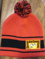 2004 NICKELODEON SPONGE BOB SQUARE PANTS KNIT CAP POM POM
