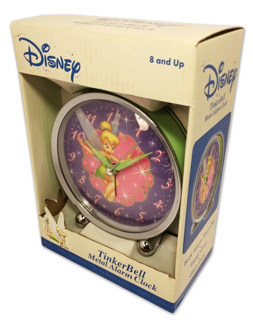 Disney's TinkerBell Round Retro Style Metal Alarm Clock NEW! eBay